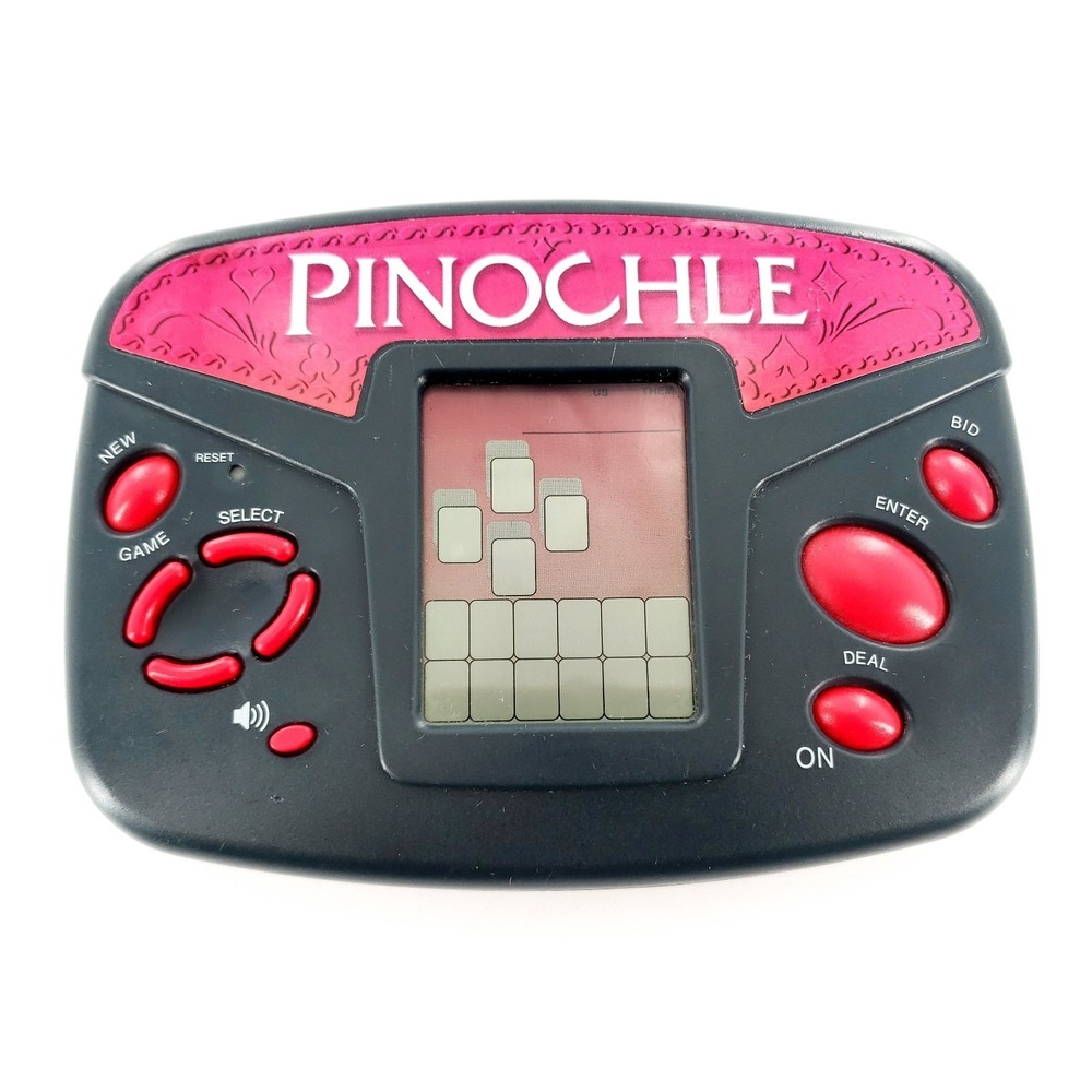 Vintage Radica Pinochle Electronic Handheld Game 3667 Tested & Works